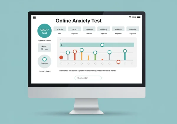 Tangkapan skrin antara muka ujian kebimbangan dalam talian sulit