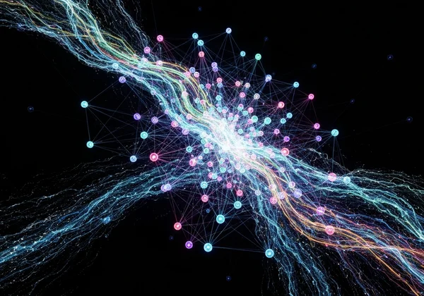 Gambaran abstrak AI mengenali corak kompleks