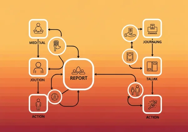 Infografik yang menunjukkan peta jalan langkah bantuan diri yang boleh diambil tindakan