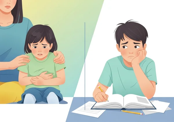 Illustration of anxiety symptoms across child age groups