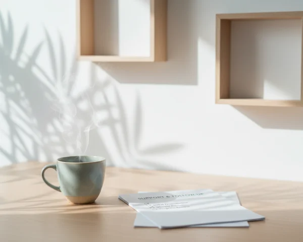 Quiet next steps workspace