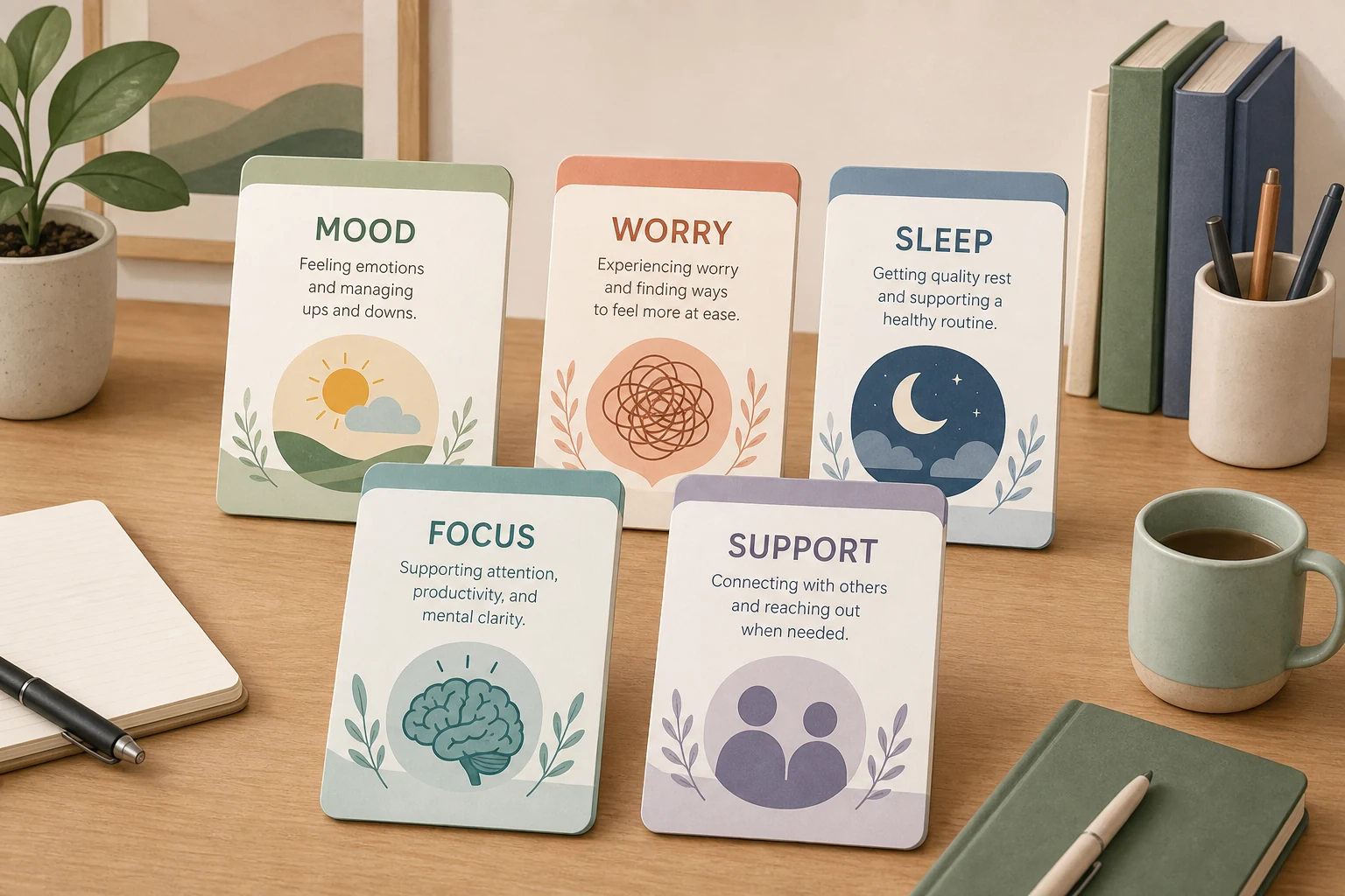 Calm mental health categories